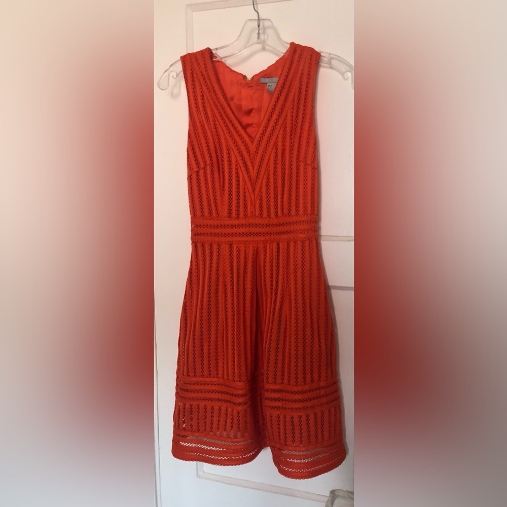 Bright orange dress